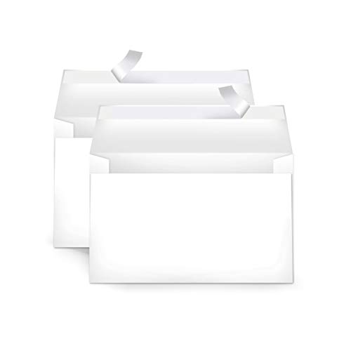 Amazon Basics A9 Blank Invitation Envelopes with Peel and Seal Closure, 5-3/4 x 8-3/4 Inches, White - Pack of 100