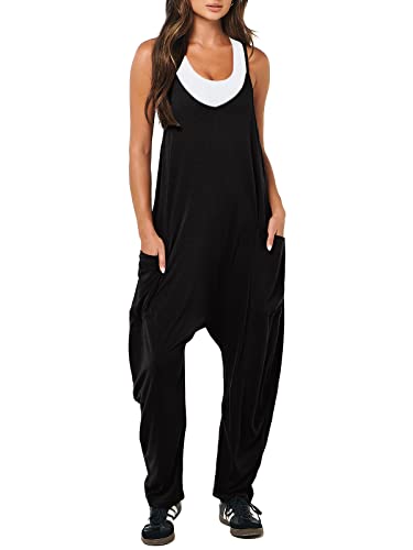 ANRABESS Vacation Outfits Casual Spring Summer Trendy Clothes Beach 2024 Womens Jumpsuits Rompers Loose Overalls Plus Size Onesie Jumper Plus Size 949heise-XXL