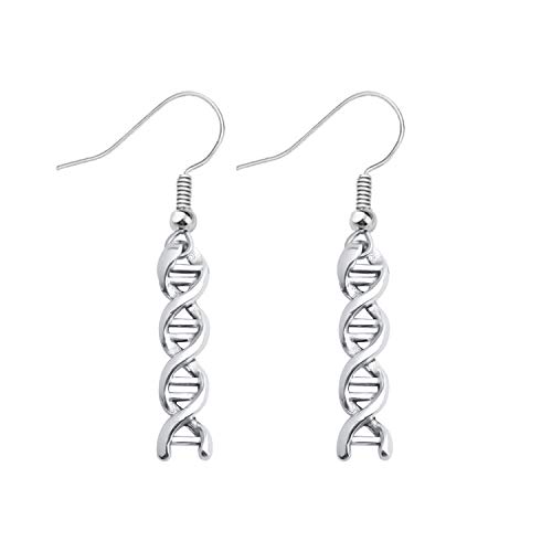 ENSIANTH Biology Chemistry Earrings Gift Science Graduation Microscope Charms Earrings (DNA Earrings)