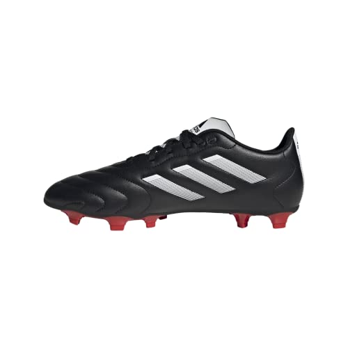 adidas Unisex Goletto VIII Firm Ground Soccer Shoe, Black/White/Red, 7 US Men