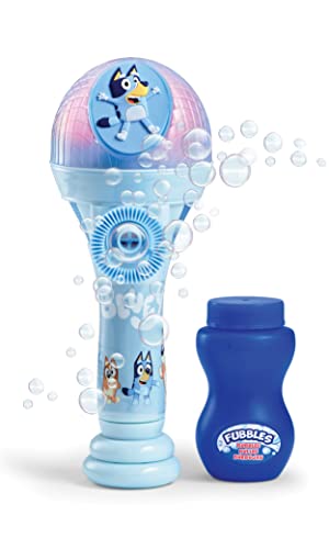 BLUEY Dance Mode Bubble Machine and Toy Microphone | Bluey Toy for Baby, Toddlers and Kids | Includes Bubble Solution