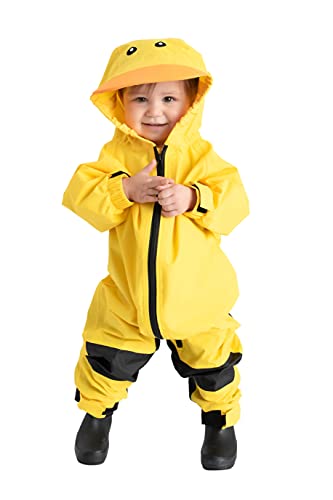Cuddle Club Toddler Rain Suit - 2T Toddler Rain Jacket Muddy Buddy Rain Suit - Toddler Rain Suit for Toddler Boys & Girls - Rain Suit One Piece Toddler Raincoat - Girls & Boys Toddler Rain Gear
