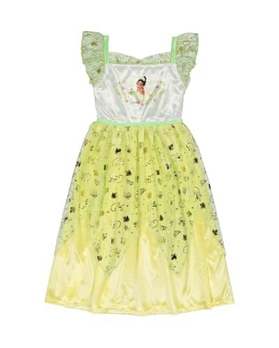 Disney Girls' Princess Fantasy Gown Nightgown, LOVE PRINCESS TIANA, 4T