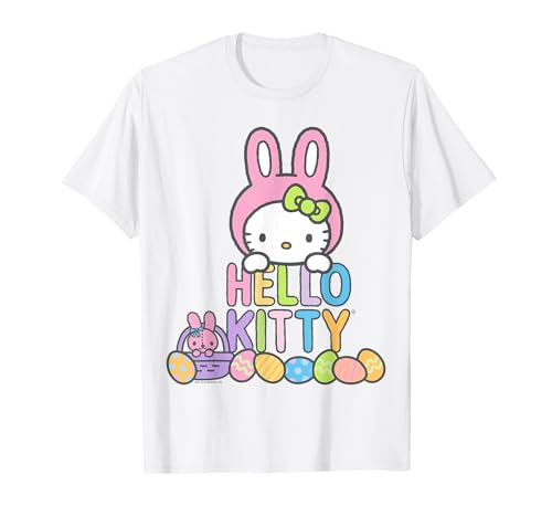 Hello Kitty Easter Bunny Logo Tee Shirt T-Shirt
