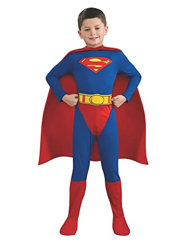 Superman Child's Costume, Blue/Red, Small