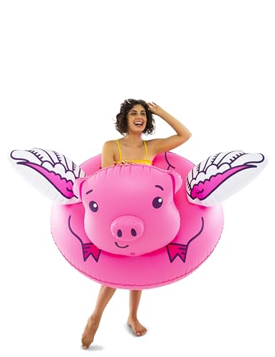 BigMouth Inc. Flying Pig Pool Float – 5 Foot Pool Float, Durable Inflatable Vinyl Summer Pool or Beach Toy, Makes a Great Gift Idea