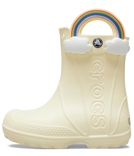 Crocs Handle It Rain Boots (Toddler/Little Kid), Buttercream, 7 US Unisex