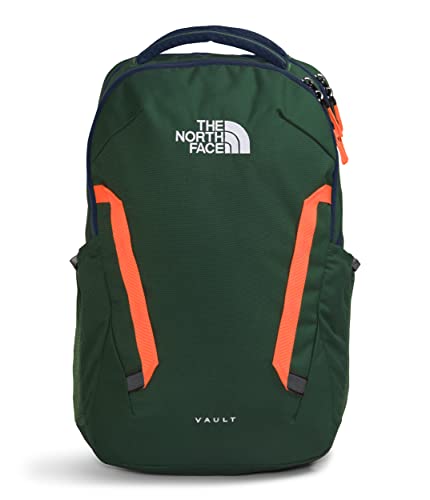 THE NORTH FACE Vault Everyday Laptop Backpack, Pine Needle/Summit Navy/Power Orange, One Size