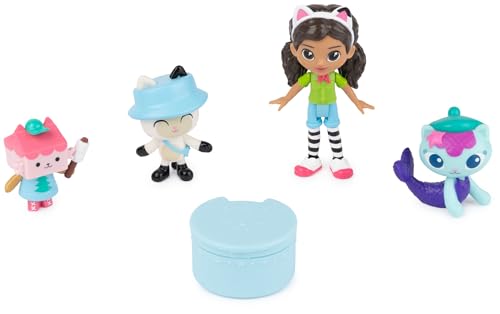 Gabby's Dollhouse, Campfire Gift Pack with Gabby Girl, Pandy Paws, Baby Box & Mercat Toy Figures, Collectible Kids Toys for Girls & Boys 3+