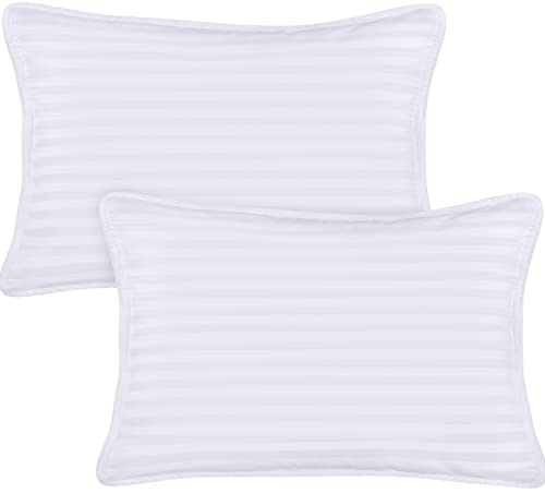 Utopia Bedding Toddler Pillow (White, 2 Pack), 13x18 Pillows for Sleeping, Soft and Breathable Cotton Blend Shell, Small Kids Pillow Perfect for Toddler Bed and Travel (Intended for Age 2 and up)