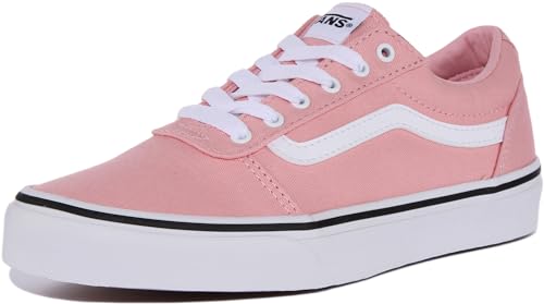 Vans Girl's Low-Top Trainers, (Canvas) Powder Pink/White, 3 UK