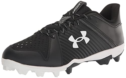 Under Armour Men's Leadoff Low Rubber Molded Baseball Cleat, (001) Black/Black/White, 7