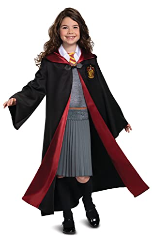 Harry Potter Hermione Granger Deluxe Girls Costume, Black & Red, Kids Size Medium (7-8)