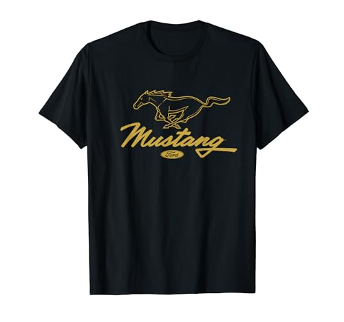 Ford Mustang Pony Script Logo T-Shirt