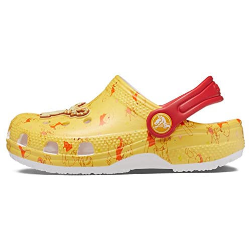 Crocs Kids Classic Winnie The Pooh Clogs | Toddler Shoes, White/Multi, 7 US Unisex