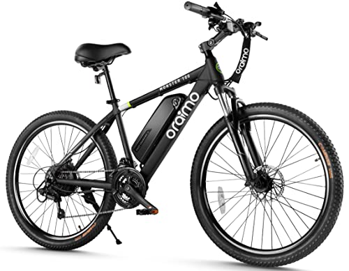 Oraimo Electric Bike for Adults,350W BAFANG Motor(Peak 500W), 4A 3H Fast Charge, UL Certified 468Wh Li-ion Battery, 26' Mountain Ebike Shimano 21 Speed, Air Saddle Adult Electric Bicycle