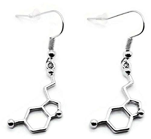 Kit's Kiss Serotonin Molecule Earrings Psychiatrist Gift Psychologist Neurologist Neurotransmitter Happy Chemical Science Chemistry Biology Psychiatry Jewelry Molecules Student Teacher Lover (G0001)