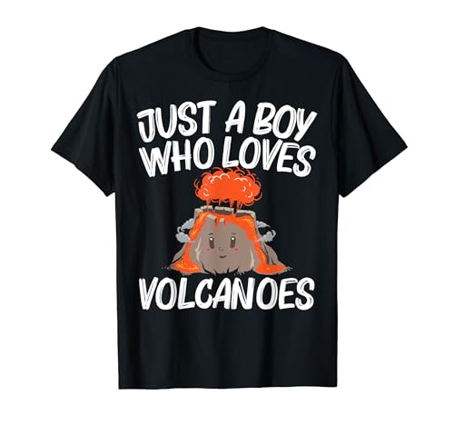 Cool Volcano Gift For Boys Kids Lava Magma Eruption Geology T-Shirt