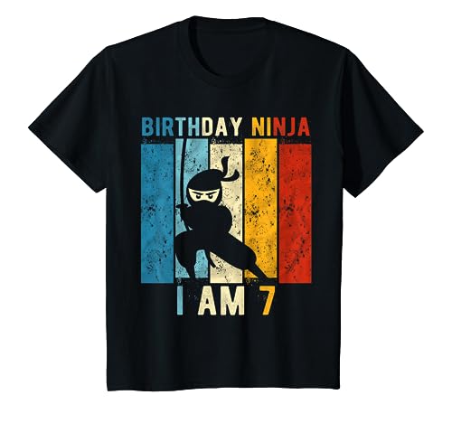 7th Birthday Ninja 7 Year Old Birthday T-Shirt
