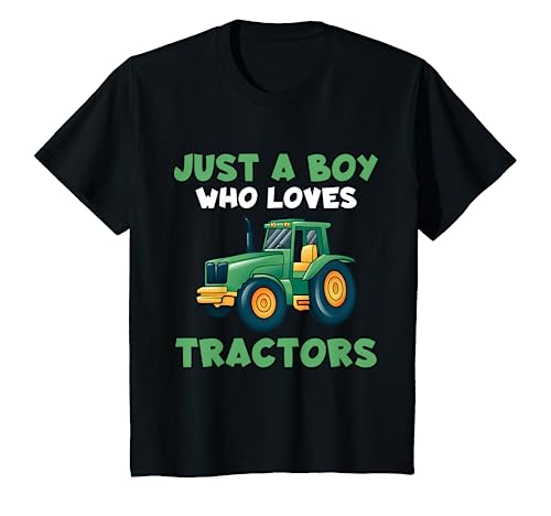 Kids Farm Lifestyle Just A Boy Who Loves Tractors T-Shirt