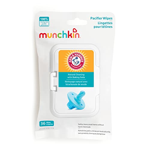 Munchkin® Arm & Hammer Pacifier Wipes - Safely Cleans Baby and Toddler Essentials, 1 Pack, 36 Wipes