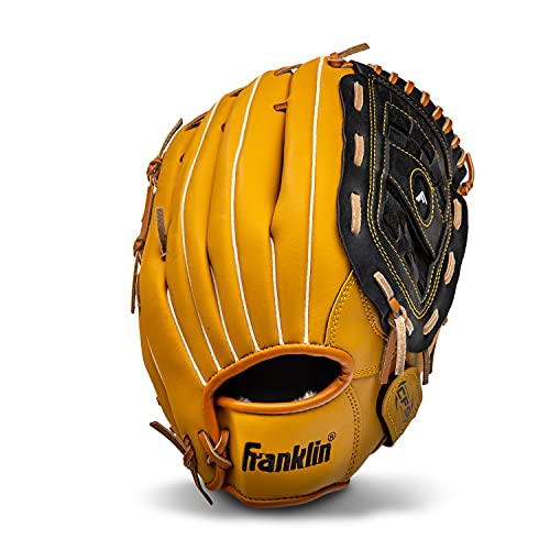 Franklin Sports Baseball and Softball Glove - Field Master - Baseball and Softball Mitt , 12.5' - Basket Web , Tan