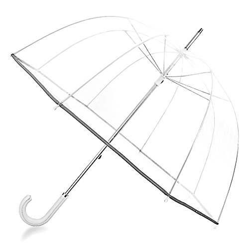 Kung Fu Smith 52 Inch Bubble Clear Umbrella for Weddings, Bulk Large Adult Transparent Umbrella Windproof Dome Rain Bubble Umbrella