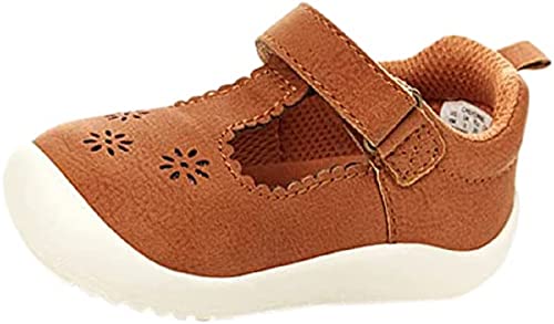 Stride Rite 360 Infant and Toddler Girls Cheyenne First Walker Shoe, Tan, 6 Toddler