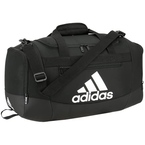 adidas Unisex Defender 4 Small Duffel Bag, Black/White, One Size