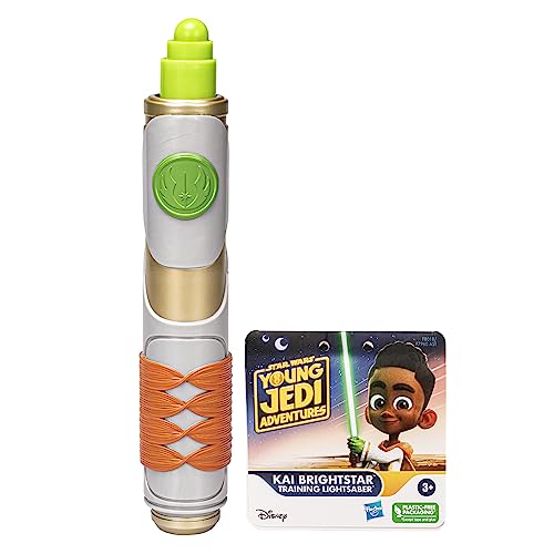 Star Wars: Young Jedi Adventures Kai Brightstar Green Extendable Lightsaber, Toys, Preschool Toys for 3 Year Old Boys & Girls