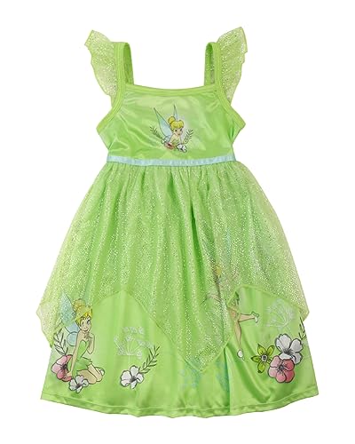 Disney Girls' Tinker Bell Fantasy Gown Nightgown, TINKERBELL, 4T