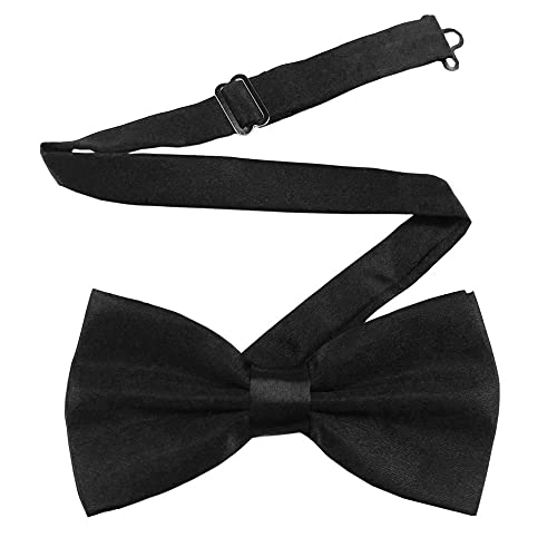 Medsuo Adjustable Bowtie, Men BowtiePre-Tied Bow Tie for Parties (Black)