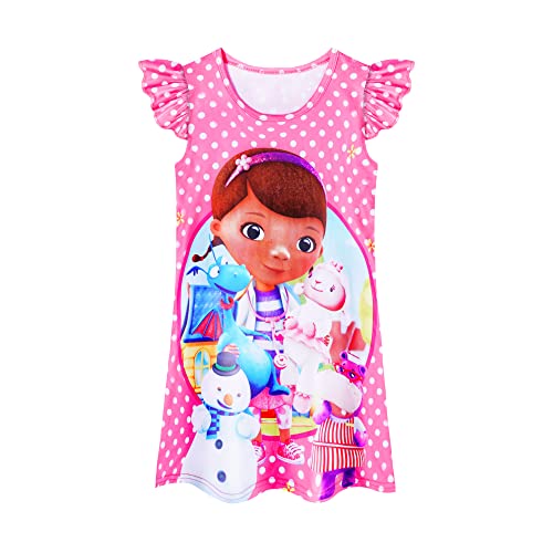 Bostetion Toddler Girls Dress for Girls Dresses Casual Shirt for 3-14 Years Kids Pink