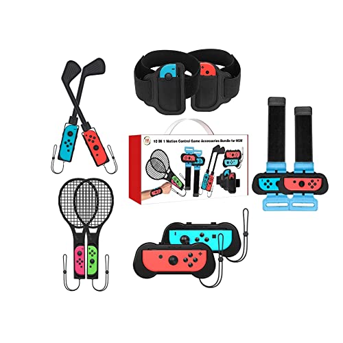Switch Sports Accessories Bundle, Switch Game Accessories Kit Set for Gift, Present, Kids, Adults, Sons, Family, Friends, Birthday, Christmas Compatible with Nintendo Switch/Switch OLED