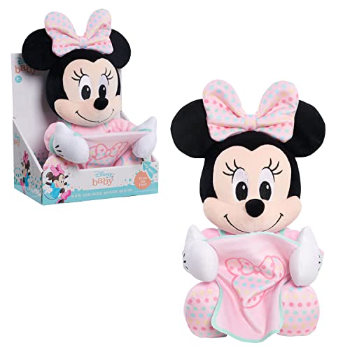 Disney Baby 11-inch Hide-and-Seek Minnie Mouse Interactive Plush, Music, Phrases, And Motion, Kids Toys for Ages 09 Month by Just Play