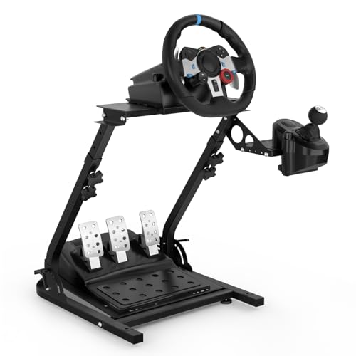 Untimaty Racing Steering Wheel Stand Simulator Racing Stand Steering Wheel Stand for Logitech G25/G27/G29/G920 Thrustmaster T300RS/ T300GT/T150RS TX Xbox PS4 PS5 PC