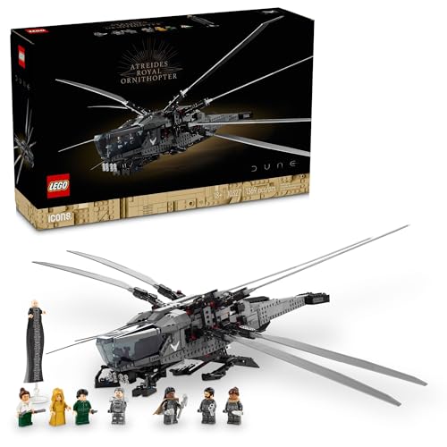LEGO Icons Dune Atreides Royal Ornithopter 10327, Collectible Dune Inspired Model for Build and Display, Adult Gift Idea for Sci-Fi Movie Fans, 8 Dune Minifigures