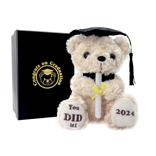 Numyawl Class of 2024 Graduation Bear - Graduation Gift Teddy Bear, Stuffed Plush Toy with Cap & Certificate, High School Graduation Gifts for Boys & Girls - Grad Bear Gift 2024-6 Inch| You DID it！
