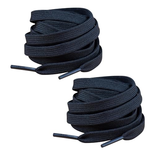 Uqiangy 2 Pair Flat Shoe Laces Shoelaces For Athletic Running Sneakers Shoes Boot Strings X7 Amp (Black, G)