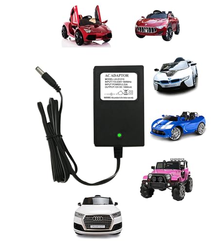 12V Kids Powered Wheel Charger, 12 Volt Battery Charger for Children's Electric Ride On Car Competiable with Audi BWM Mecerdes-Benz Battery Power