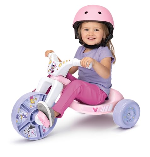 Minnie Mouse Toddler Kids Ride-On 8.5' Fly Wheels Junior Cruiser Tricycle - Toddler Bike Trike, Ages 18-36M, for Kids 33”-35” Tall - 35 lbs. Weight Limit