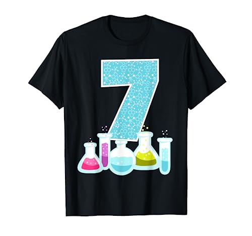 7th Birthday Science Theme Party Science Experiments Science T-Shirt