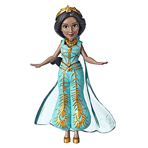Disney Collectible Princess Jasmine Small Doll in Teal Dress Inspired by Disney's Aladdin Live-Action Movie, Toy for Kids Ages 3 & Up, 3.5'