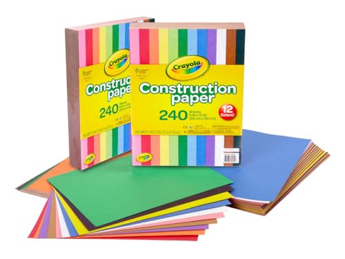 Crayola Construction Paper - 480ct (2pck), Bulk School Supplies For Kids, Classroom Supplies, Art Paper for Arts & Crafts