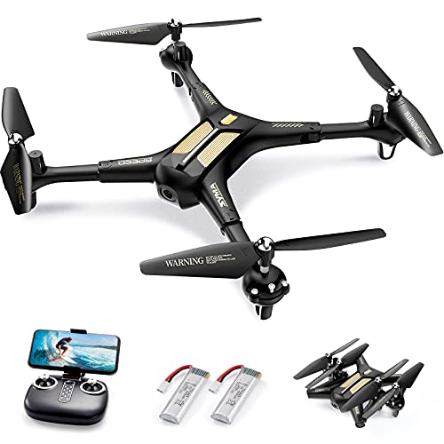 Drone with Camera, SYMA X600W Foldable 1080P FPV Camera Drones for Adults Kids Remote Control Quadcopter Gift Toys for Boys Girls with Altitude Hold, Headless Mode, One Key Start, 3D Flips 2 Batteries