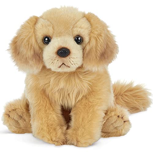 Bearington Goldie The Golden Retriever Stuffed Animal, 13 Inch Stuffed Puppy