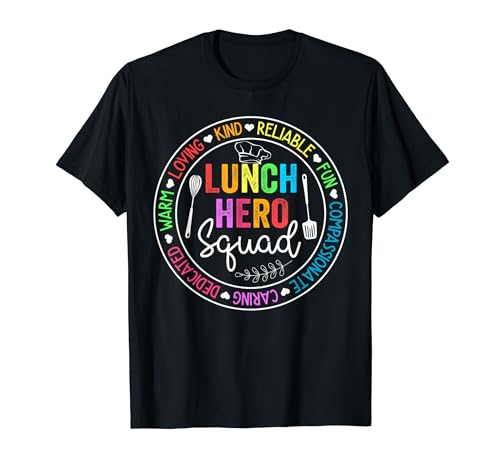 Lunch Hero Squad Funny Lunch Lady School Cafeteria Worker T-Shirt
