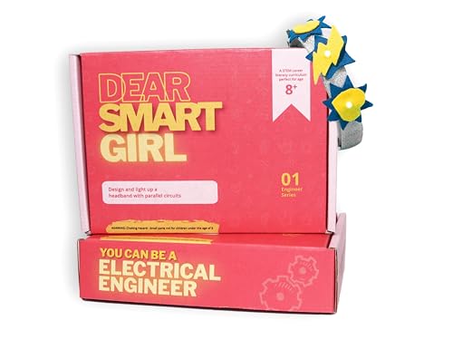 Dear Smart Girl DIY Light-Up Headband: Electrical Engineering STEM Activity Kit, Build Confidence & Skills, Gift for Girls Ages 6-12, Award Winning STEM Education Activity