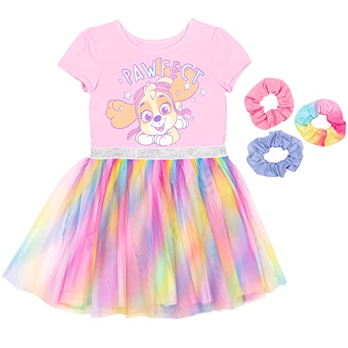 Paw Patrol Skye Toddler Girls Tulle Dress and Scrunchies Pink 5T