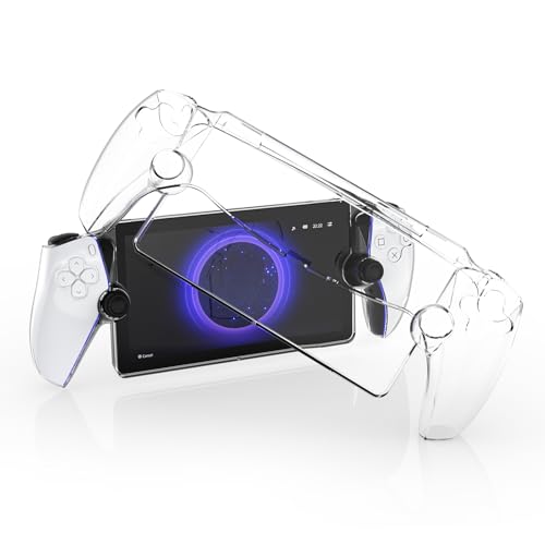Qoosea for Playstation Portal Case Protective Ultra Clear Crystal Transparent PC Protective Cover Anti-Scratch Shockproof Protector for Sony Playstation Portal with Precision Cut-Outs